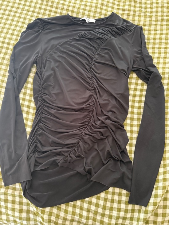 Tibi Tops - Tibi Black Ruffle Detail Blouse